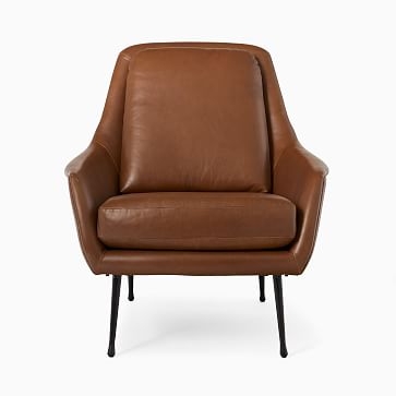 Lottie Chair, Poly, Vegan Leather, Molasses, Dark Pewter - Image 2