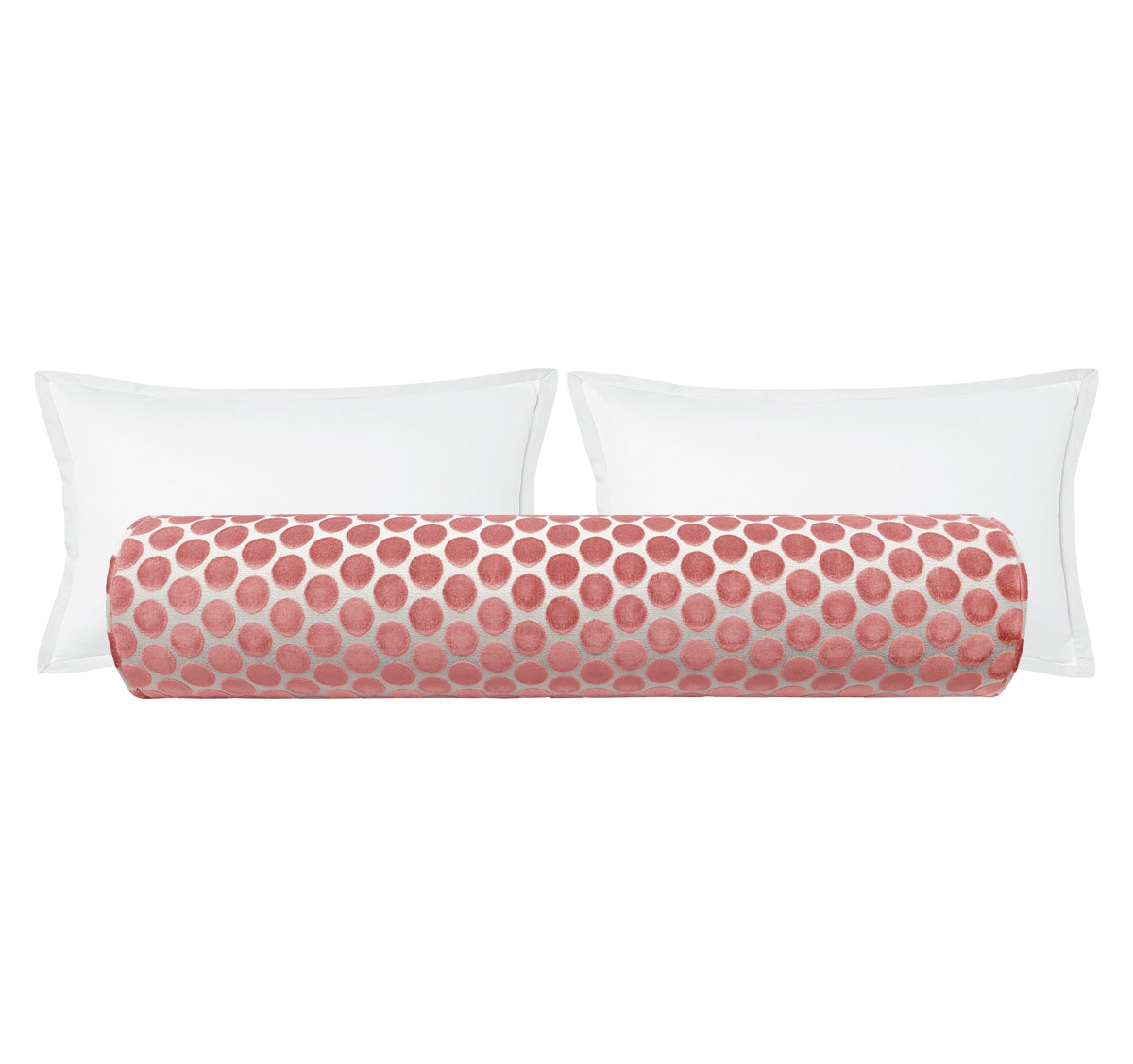 THE BOLSTER :: LUNA CUT VELVET // CARNATION - TWIN // 9" X 24" - Image 0