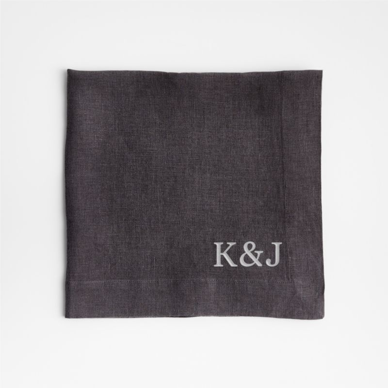 Marin 120" Storm Grey EUROPEAN FLAX ™-Certified Linen Table Runner - Image 3