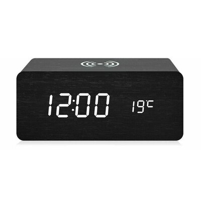 Digital Electric Alarm Tabletop Clock in Black/White - Image 0