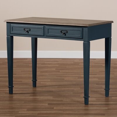August Grove® Studio Viaan French Provincial Spruce Blue Accent Writing Desk - Image 0