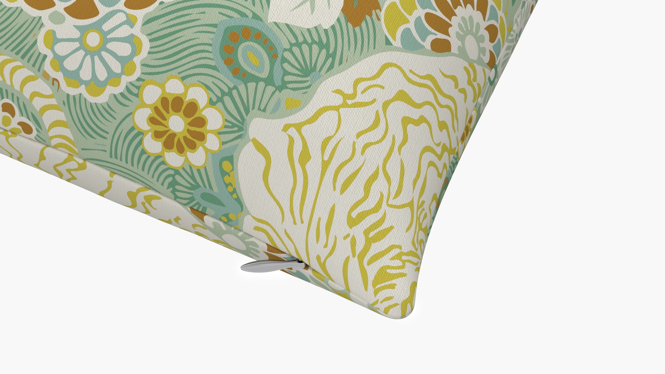 Outdoor 26" Throw Pillow, Pistachio Siberian Tiger, 26" x 26" - Image 0