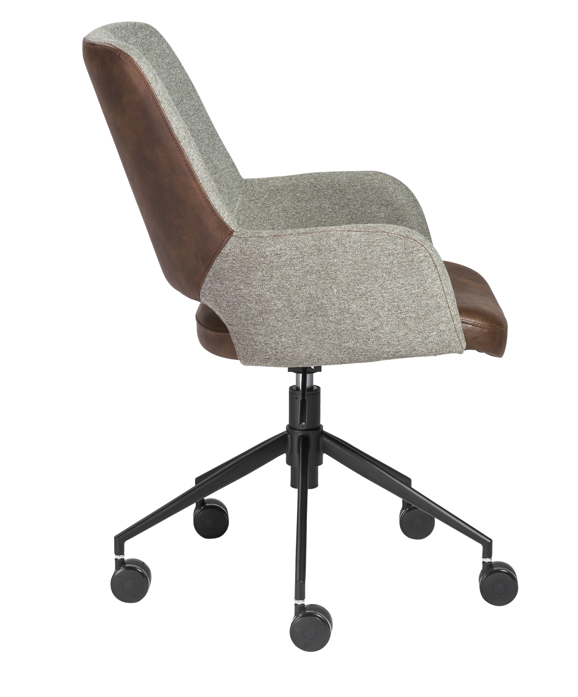 Randy Office Chair, Gray and Brown - Image 2