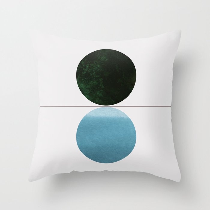 Forest And Water Throw Pillow by Georgiana Paraschiv - Cover (24" x 24") With Pillow Insert - Indoor Pillow - Image 0