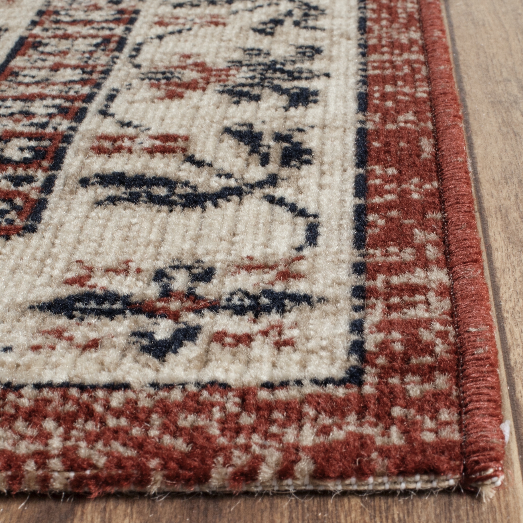 Arlo Home Woven Area Rug, ATN320R, Navy/Rust,  3' X 5' - Image 1