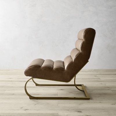 Maverick Occasional Chair, Chunky Linen, Natural, Bronze - Image 2