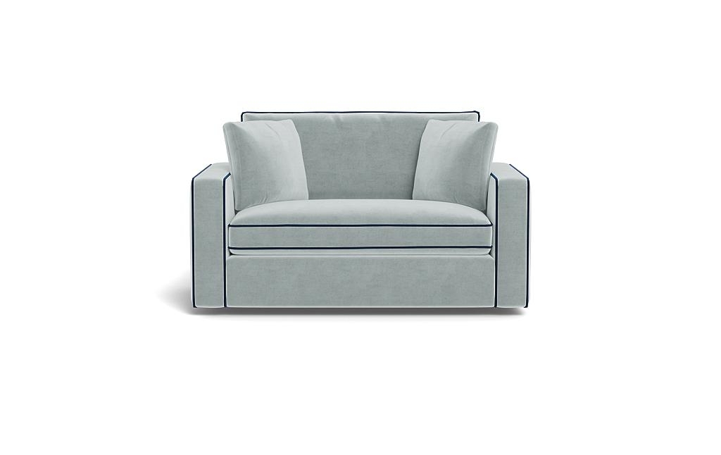 James Twin Sleeper Sofa with Contrast Piping - Image 0