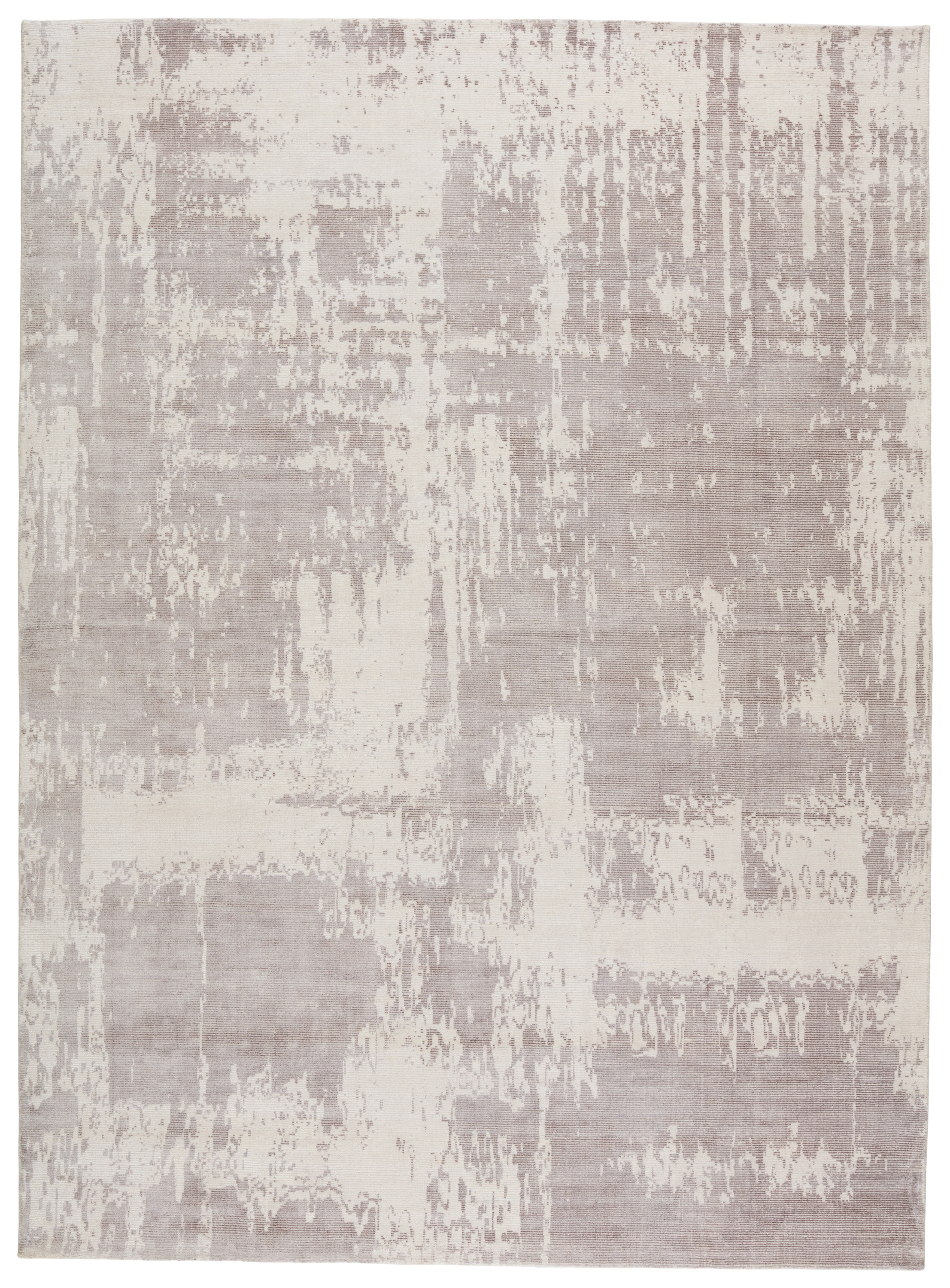Arabella Handmade Abstract Light Gray/ White Area Rug (8'X11') - Image 0