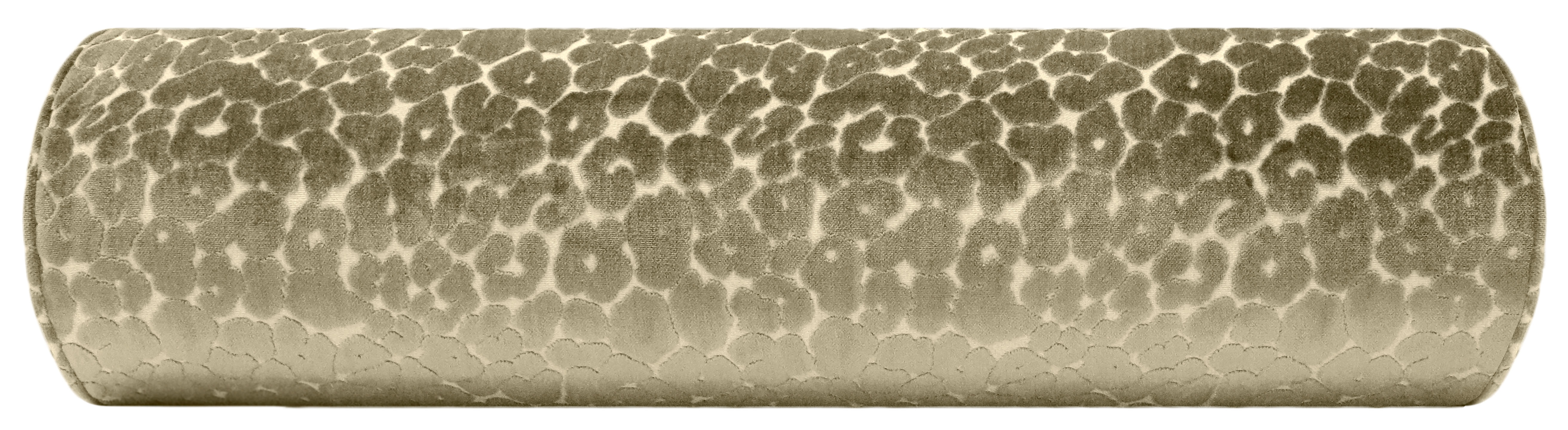 THE BOLSTER :: LEOPARD CUT VELVET // TAUPE - TWIN XL // 9" X 30" - Image 1