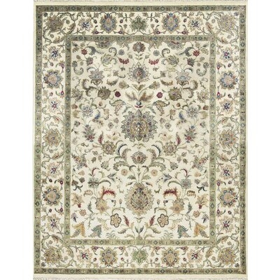 One-of-a-Kind Minerva Hand-Knotted Ivory 8' x 10' Area Rug - Image 0