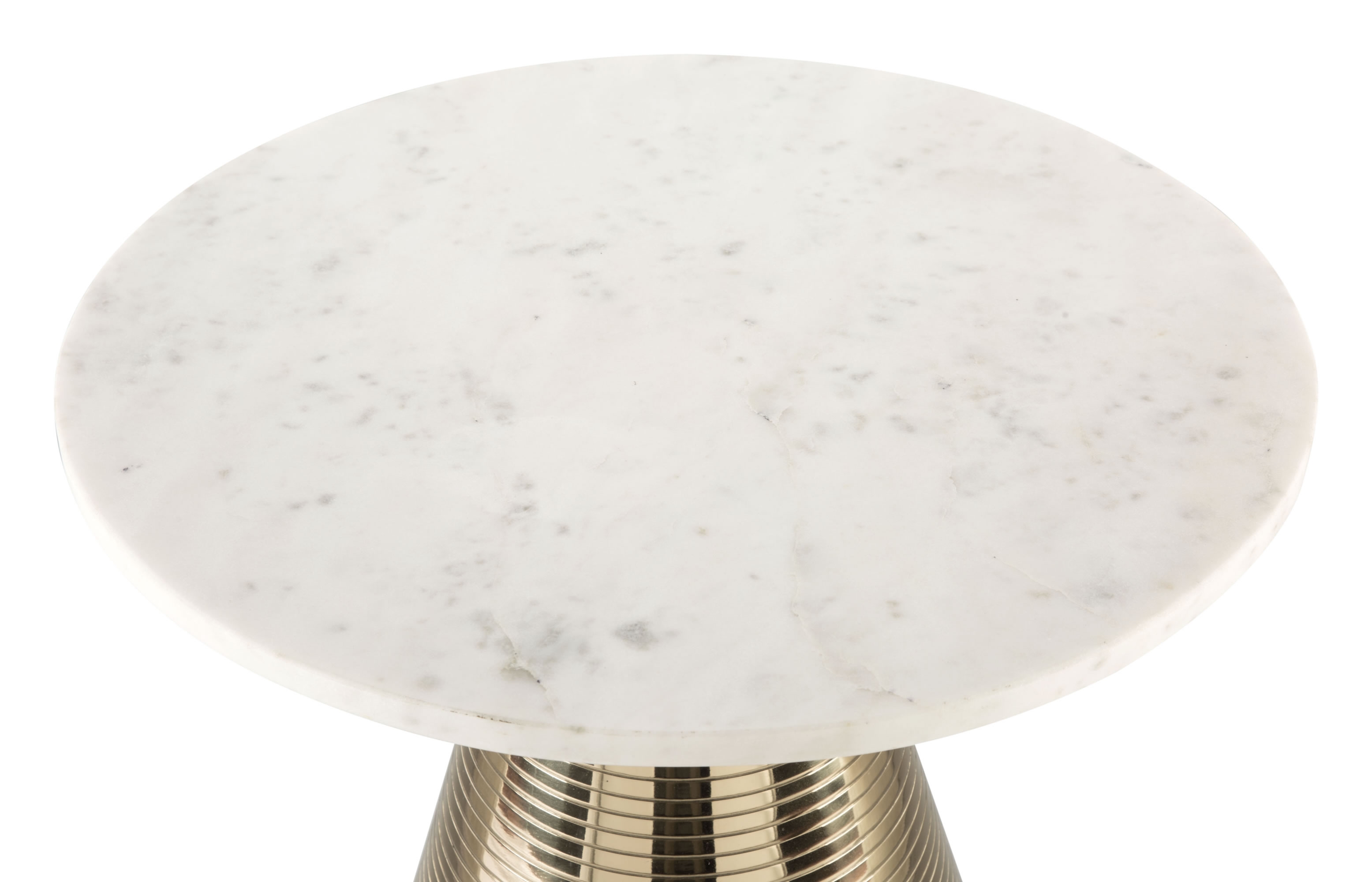 Pure Side Table, White & Gold - Image 3