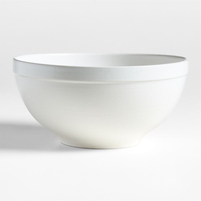 Villa White 10" Stoneware Serving Bowl - Image 0