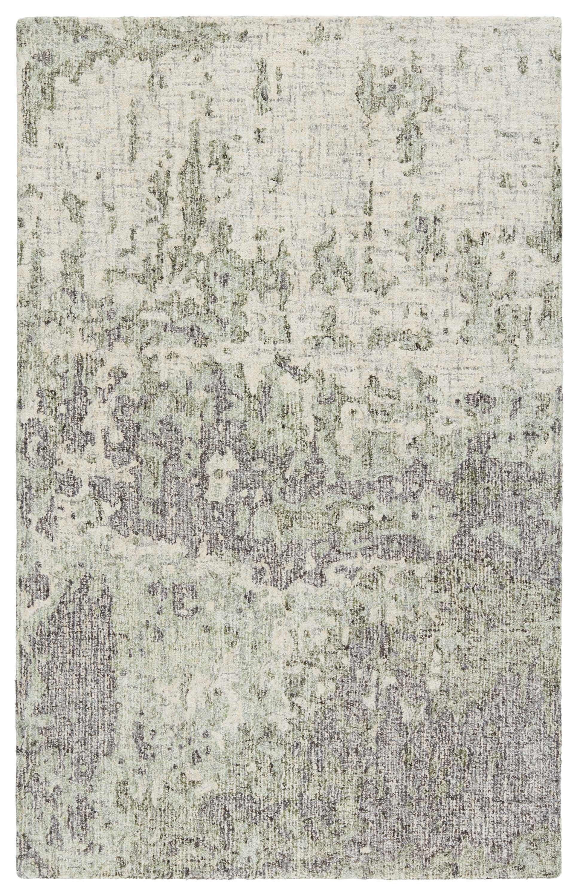 Absolon Handmade Abstract Taupe/ Green Area Rug (8'X10') - Image 0