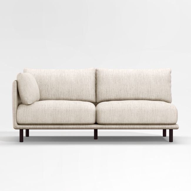 Wells Left-Arm Sofa with Dark Brown Leg Finish - Image 0