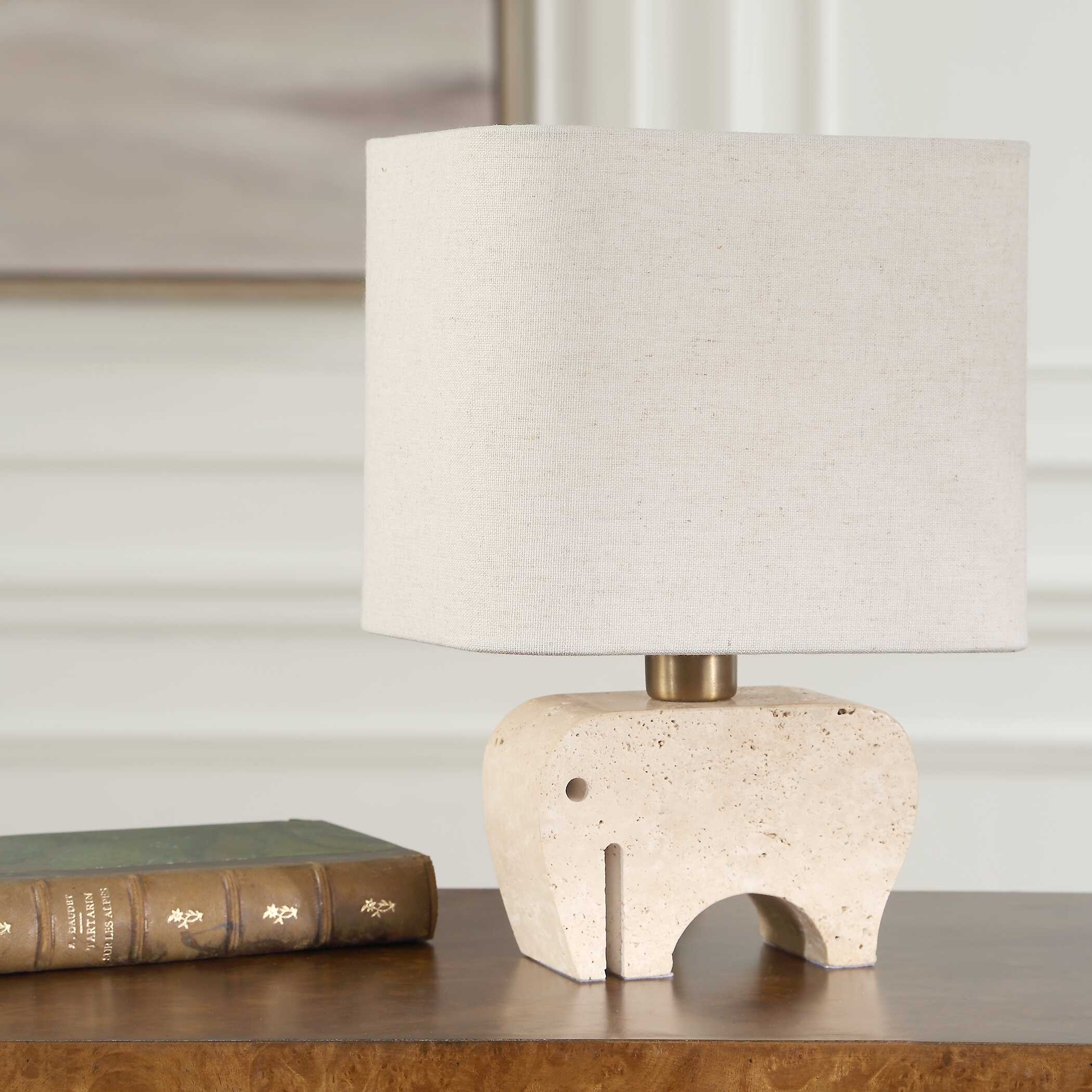 Tusk Travertine Accent Lamp - Image 3