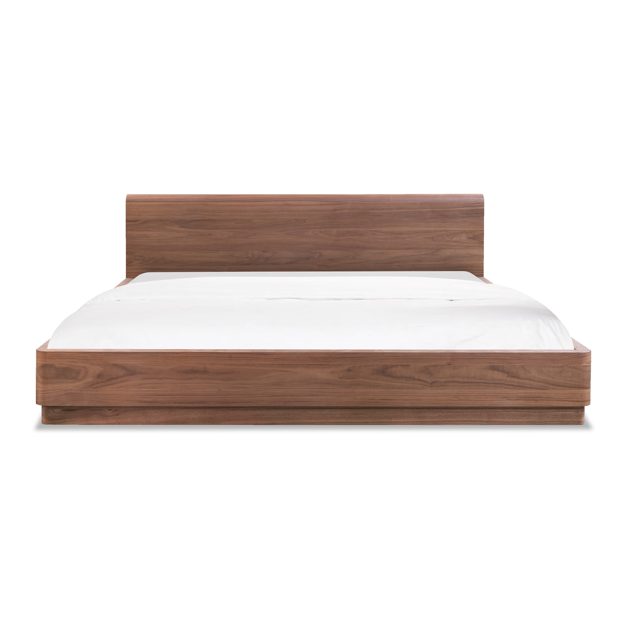 Round Off Queen Bed Walnut Brown - Image 0