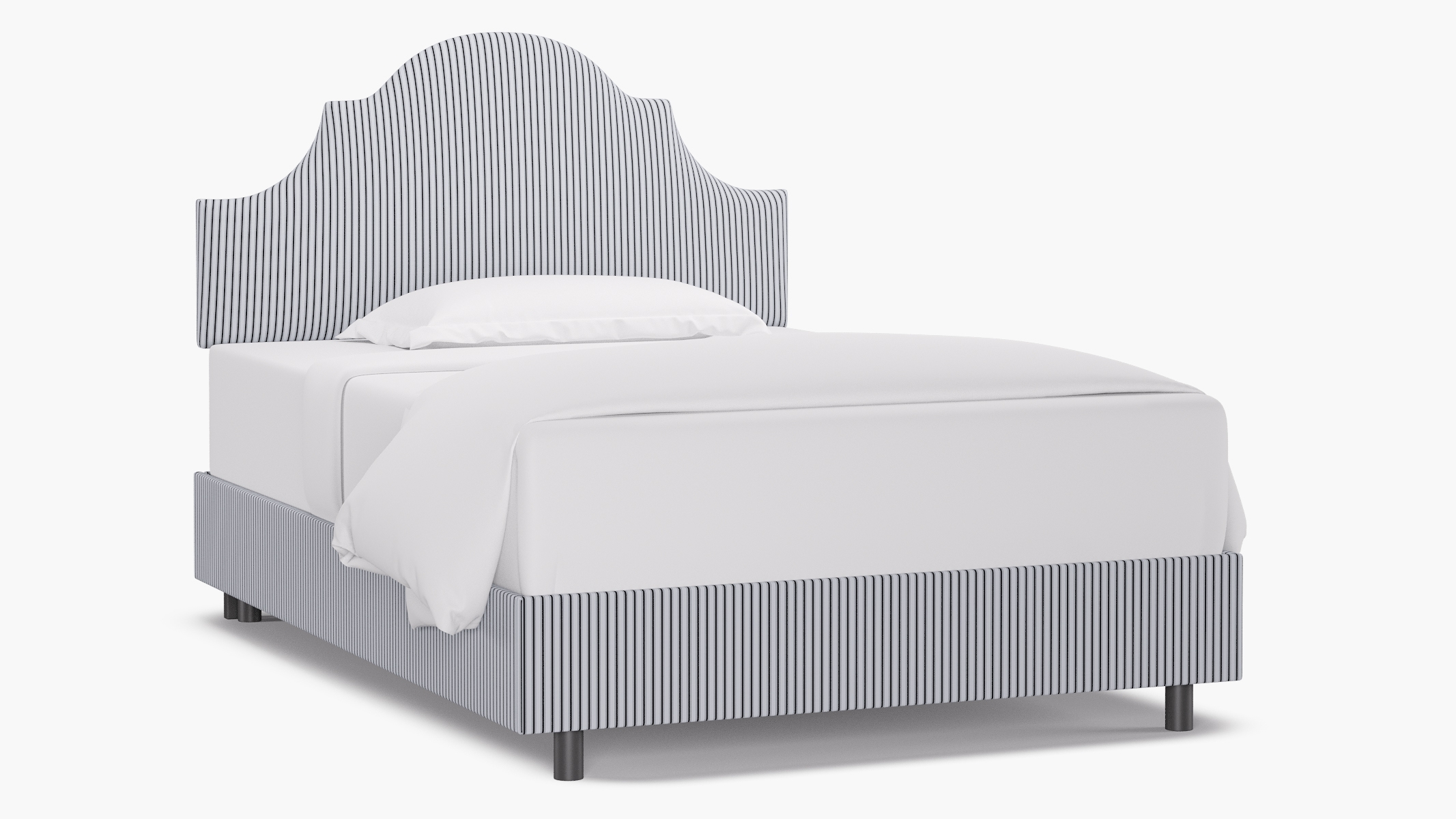 Regency Bed, Black Classic Ticking Stripe, Full - Image 0