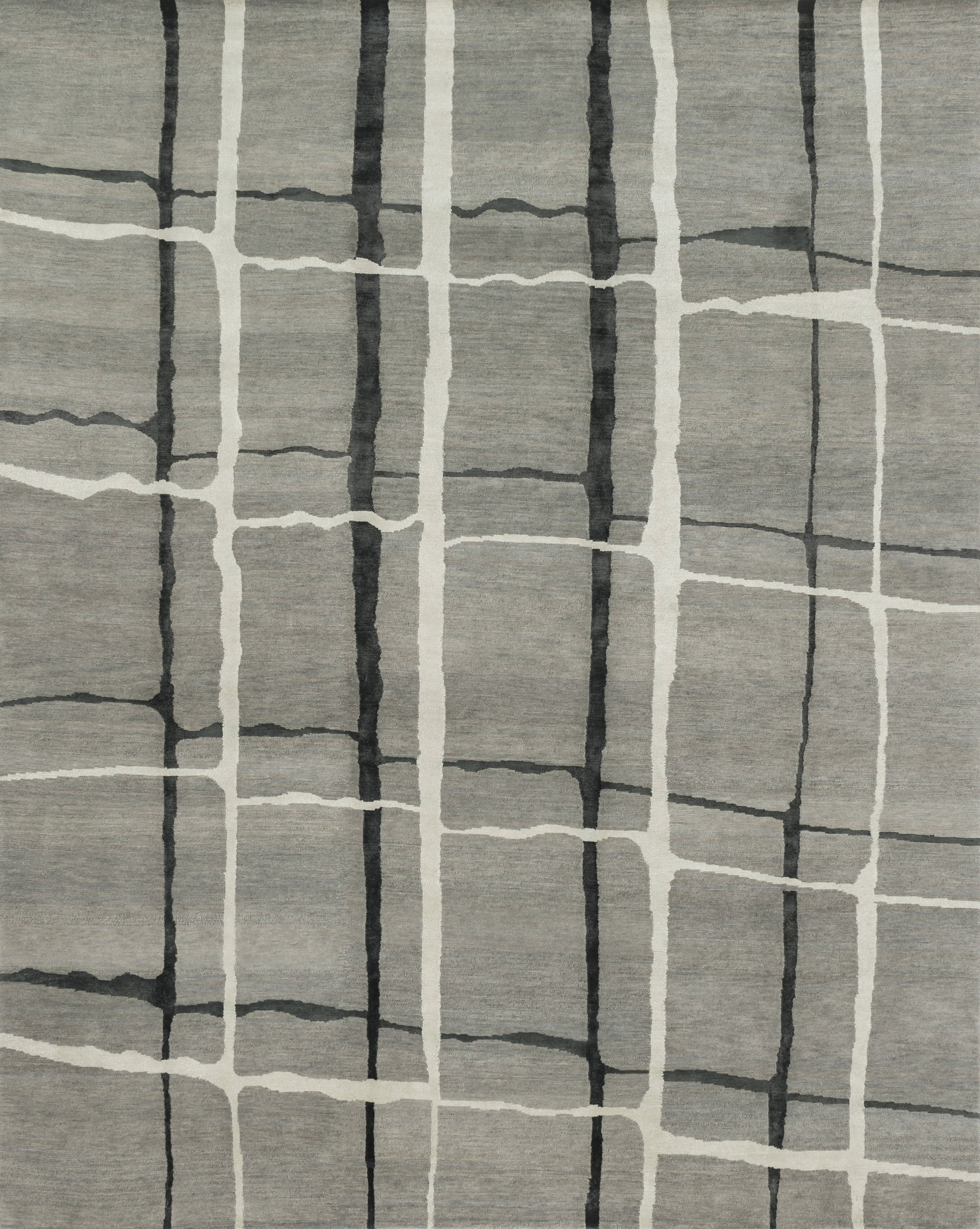 Loloi Hermitage HE-11 Silver / Black 5'-6" x 8'-6" - Image 0