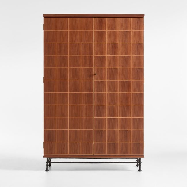 Foliate Walnut Wood Storage Cabinet by Jake Arnold - Image 0