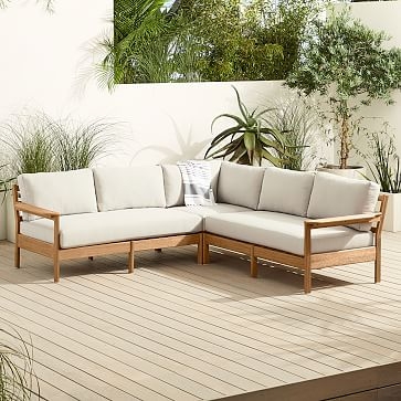 Playa Outdoor L-Shaped Sectional, Mast, Cement - Image 0