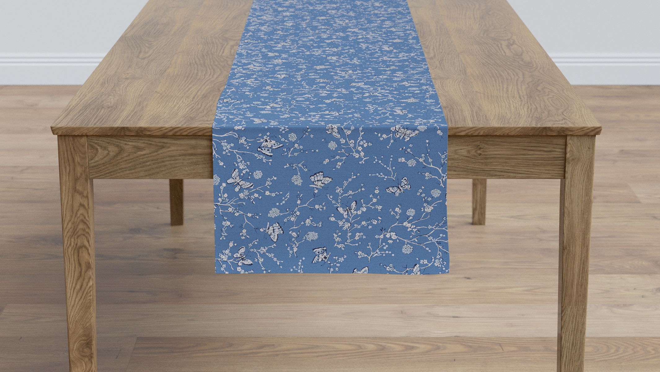 Table Runner 16" x 90", Blue Mariposa, 16" x 90" - Image 1