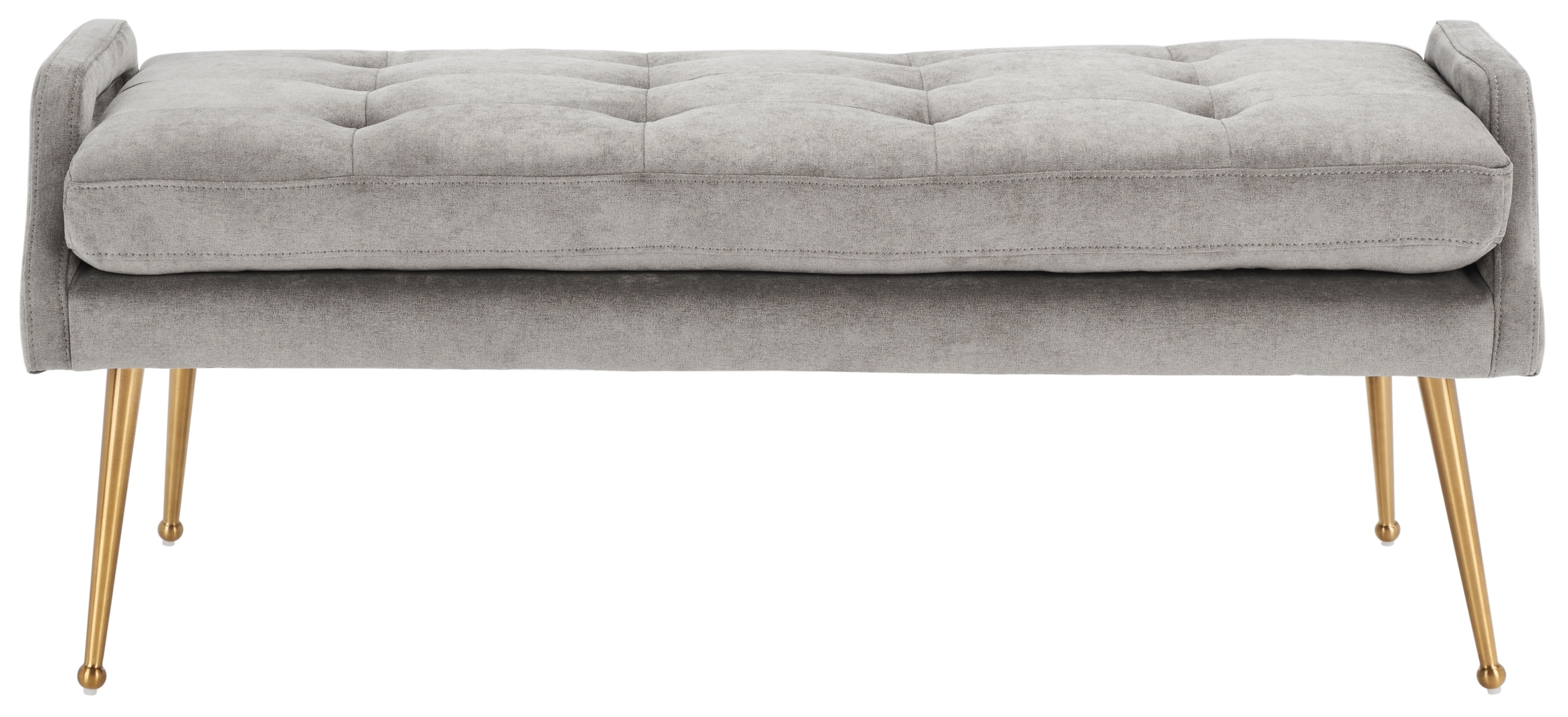 Everdeen Bench - Silver Grey / Gold - Safavieh - Image 0