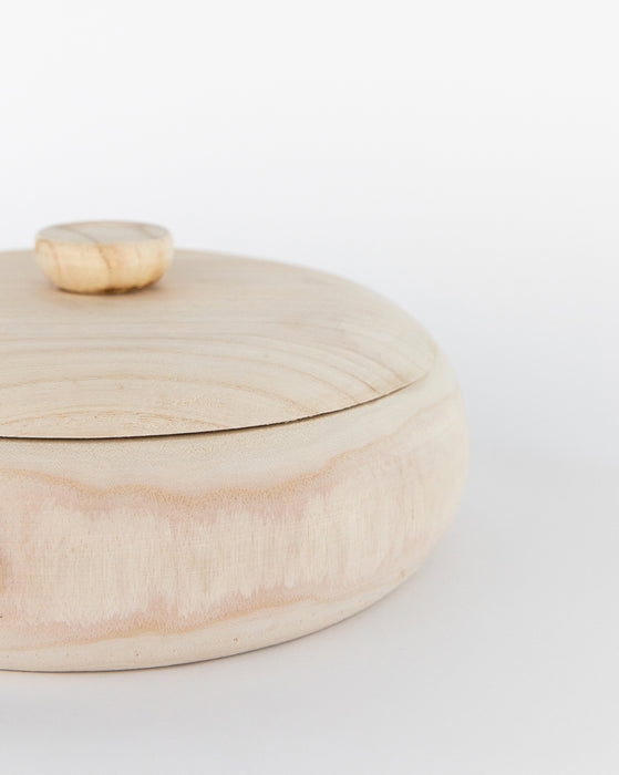 Lidded Natural Wood Container - Image 3