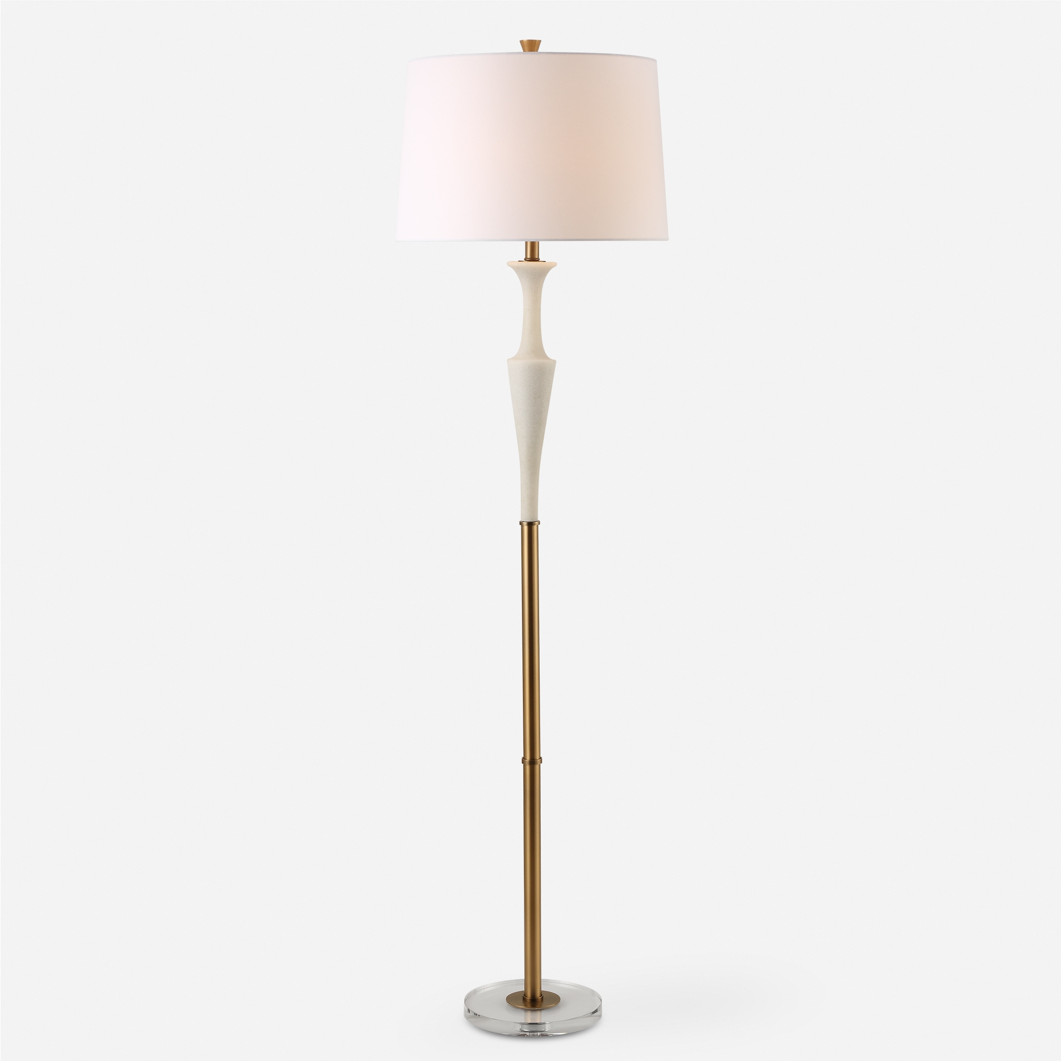 Colette White Stone Floor Lamp - Image 0