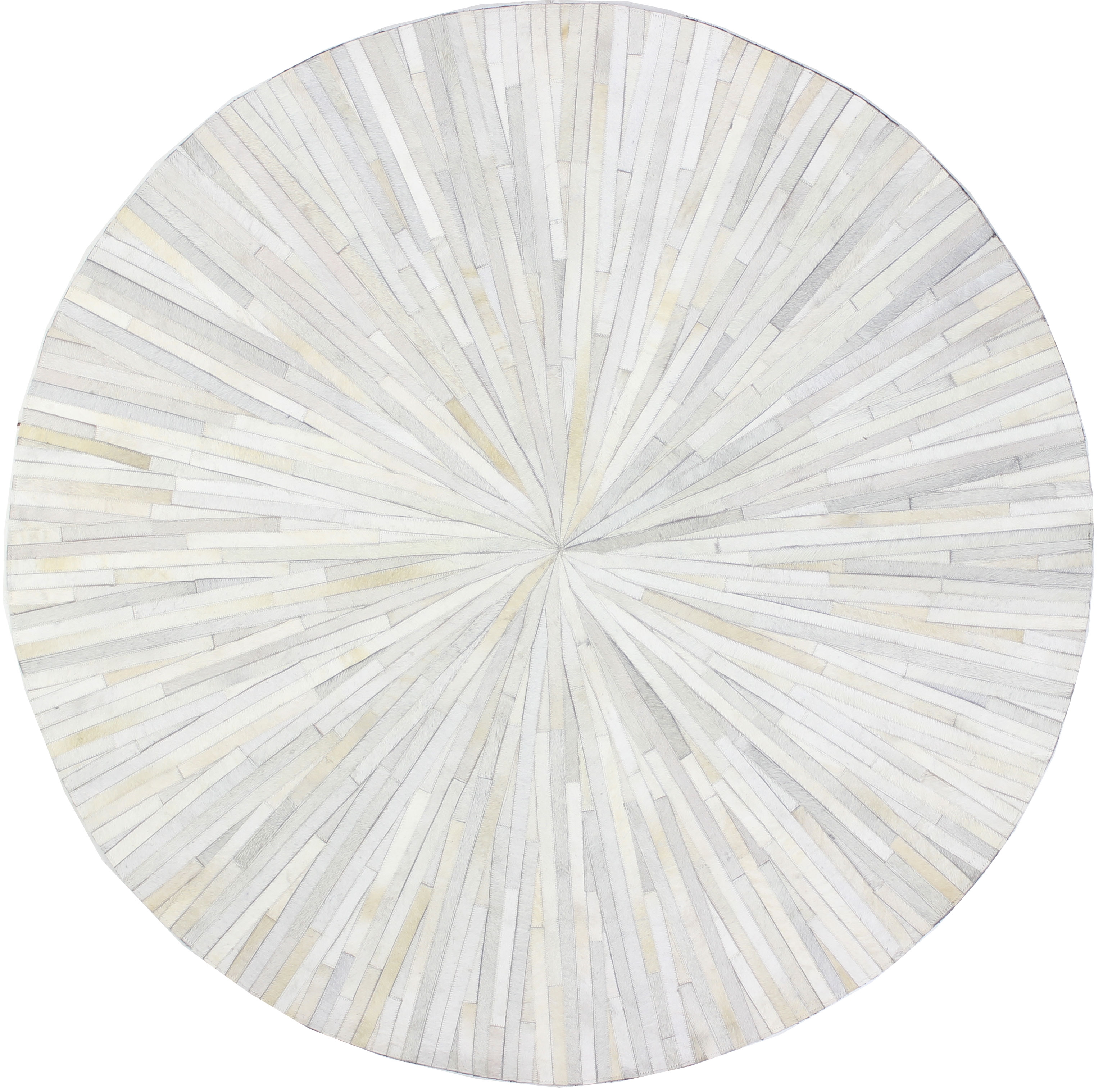 HIDE 8X8 LEATHER Area Rug - IVORY - Image 0