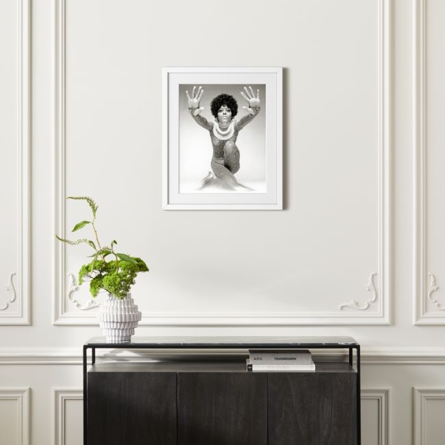 'Diana Ross Reaching Out' Photographic Print in White Frame 25.5"x21.5" - Image 0