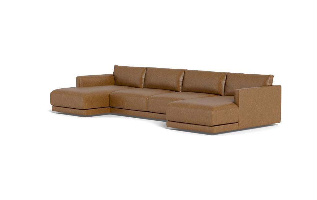 Lukas Leather 3-Piece 4-seat U-Chaise Sectional  - Image 5