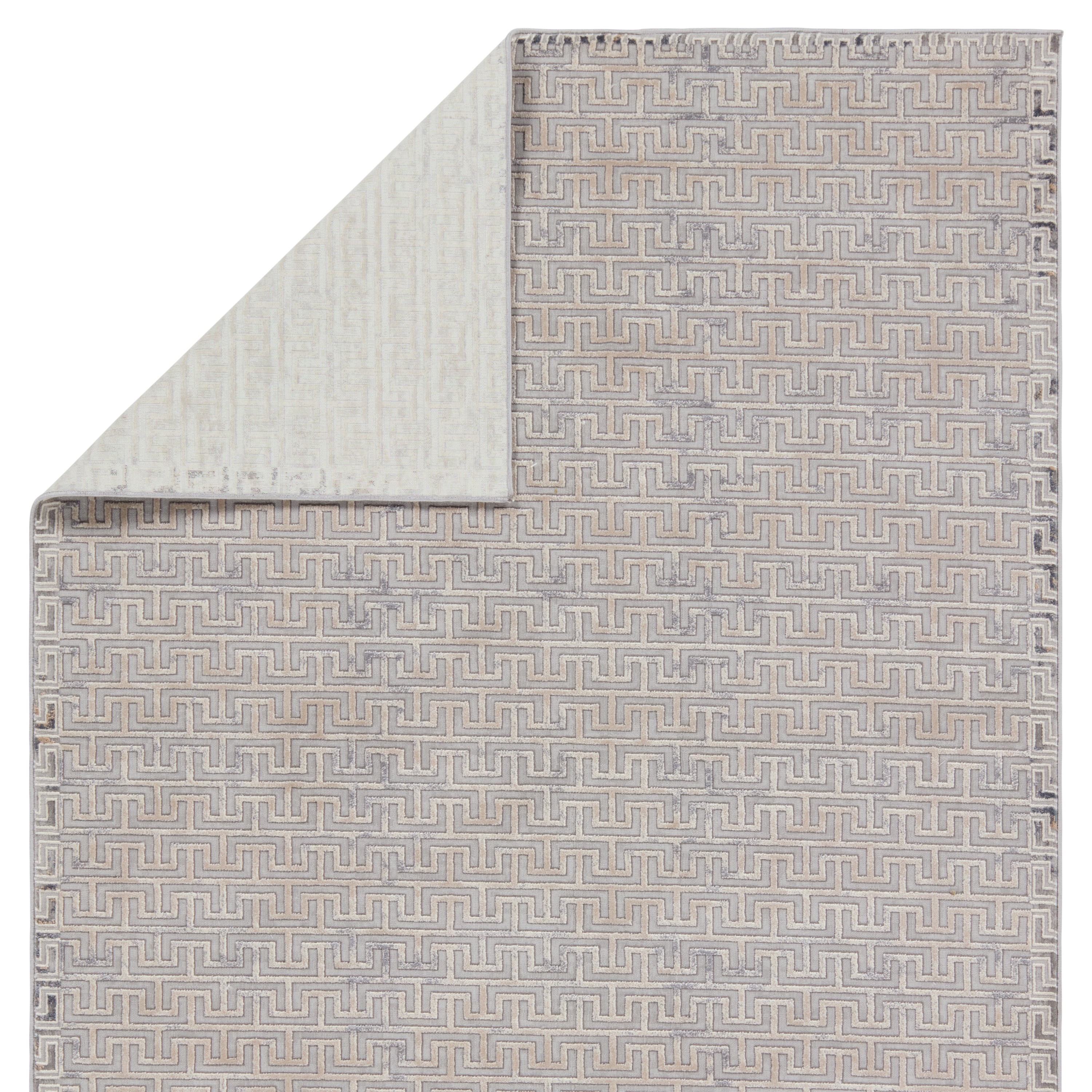 Baxley Geometric Gray/ Beige Area Rug (7'10"X10') - Image 2