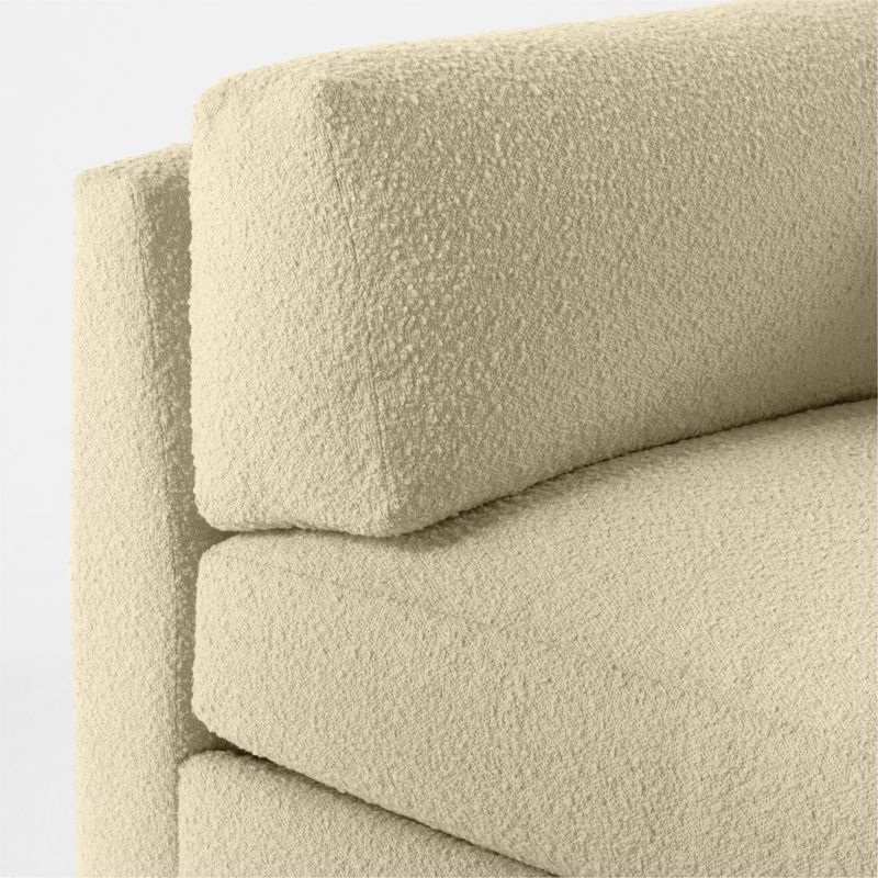 Piazza Camel Brown Boucle Corner Chair with White Oak Legs - Image 5