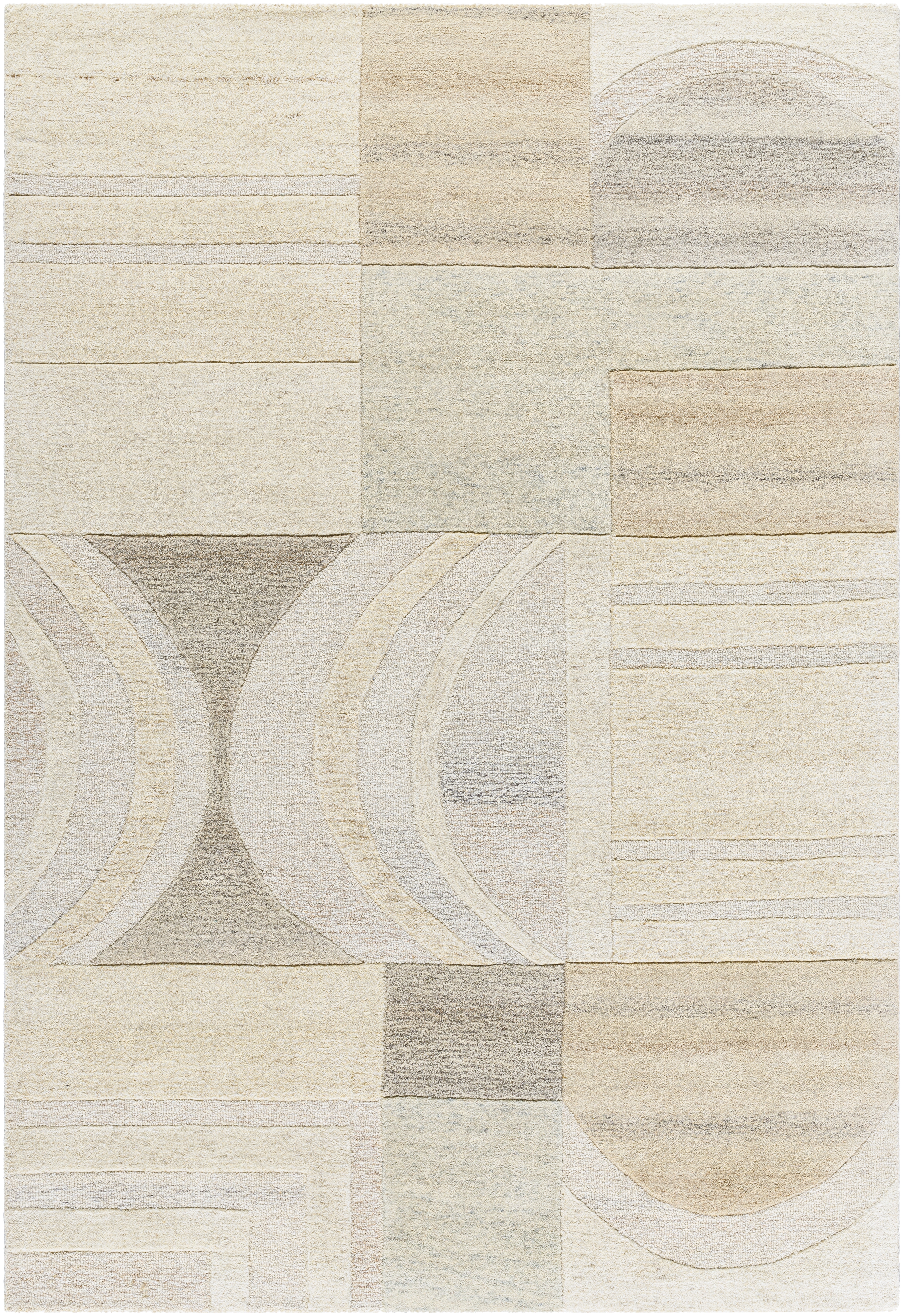 Brook Beige Indoor 9' x 12' Handmade Rug - Image 0