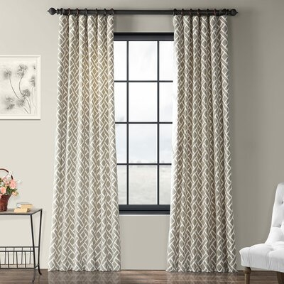 Rami 100% Cotton Geometric Max Blackout Rod Pocket Curtain Panels - Image 0