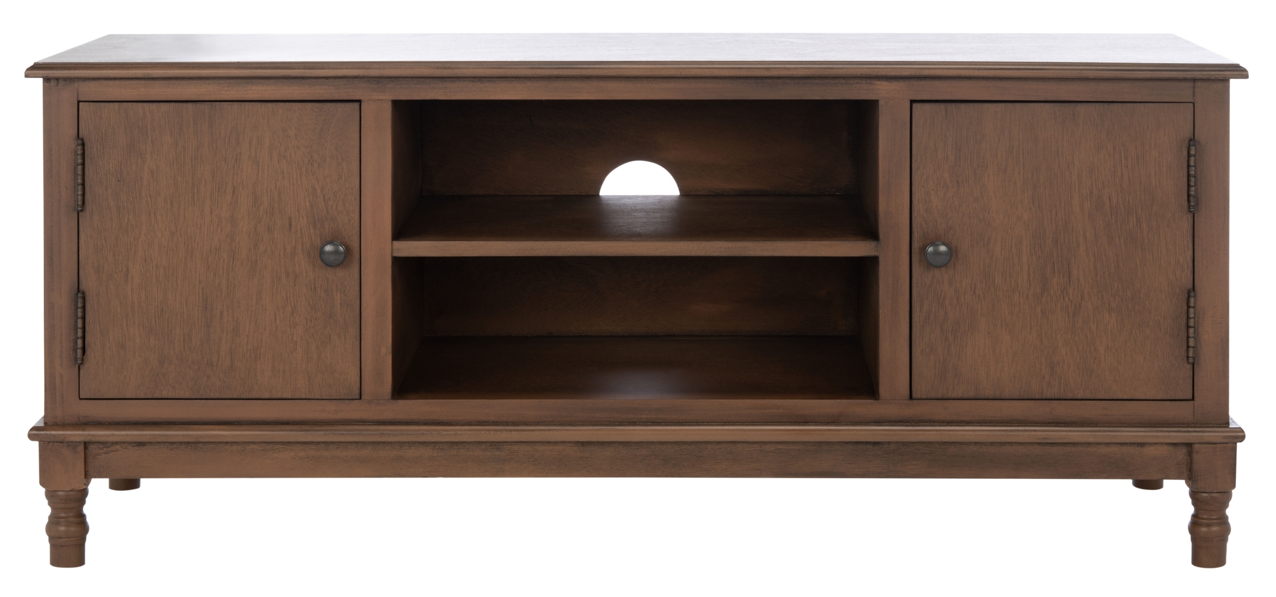 Ozark 2 Door 1 Shelf Media Stand - Brown - Safavieh - Image 0