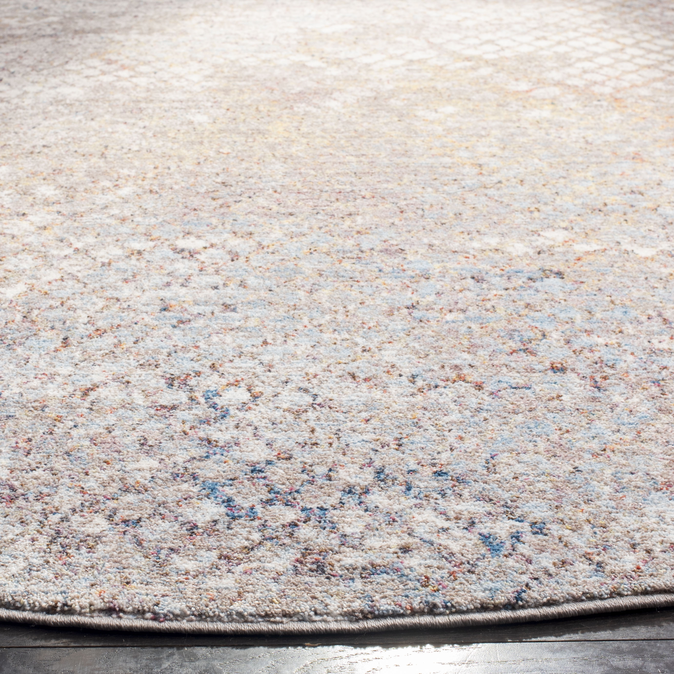 Arlo Home Woven Area Rug, MNY655A, Grey/Gold,  7' X 7' Round - Image 2