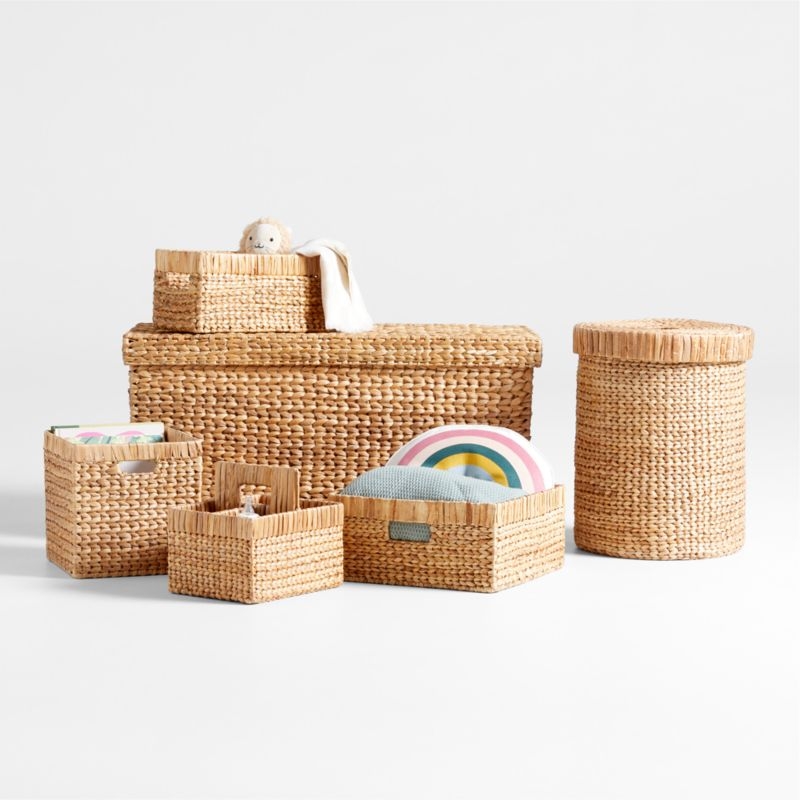 Wonderful Wicker Natural Woven Kids Toy Box with Lid - Image 2