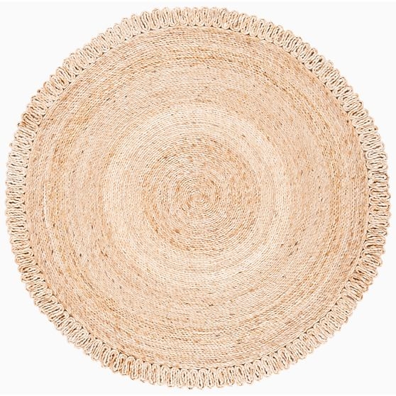 Concentric Jute Rug, 3x3 RoundNatural - Image 0