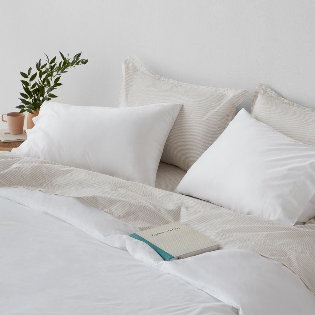 The Citizenry Organic Resort Cotton Shams | Standard | Solid Light Grey - Image 4