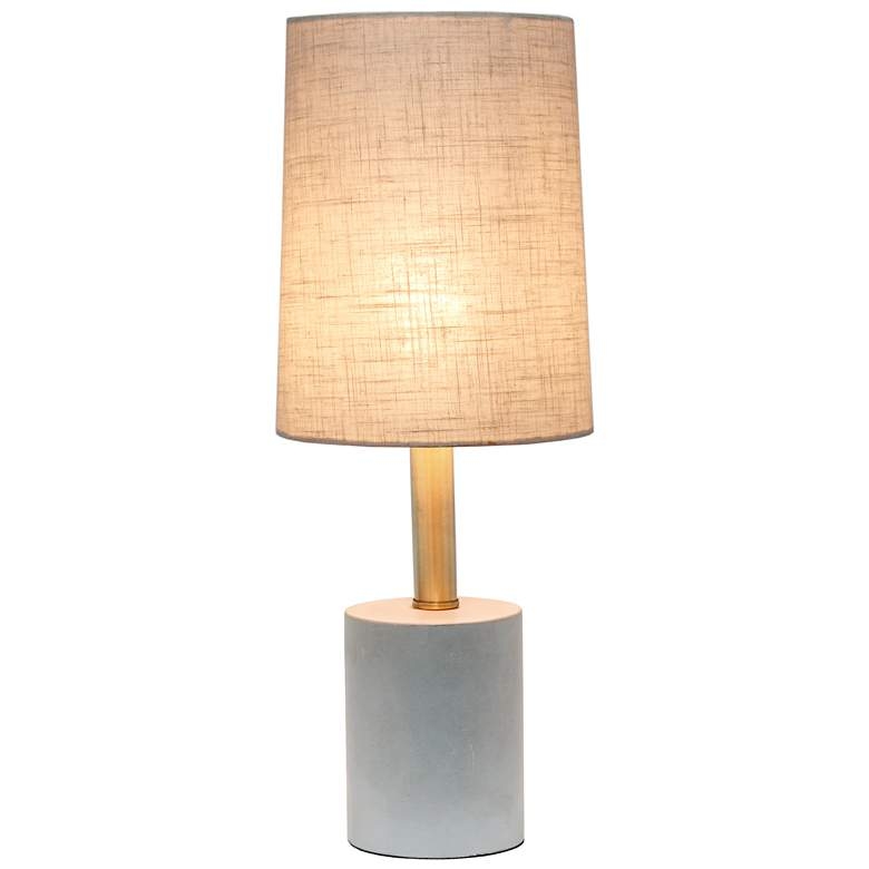 Lalia Home 18 1/2"H Khaki Gray Concrete Accent Table Lamp - Image 2