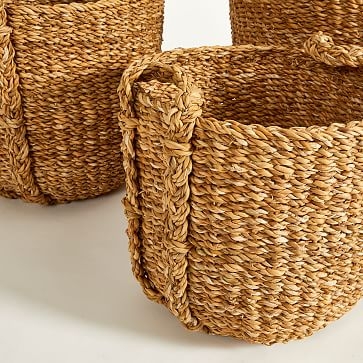 Seagrass Round Drum Baskets, Set of 3 - Image 2