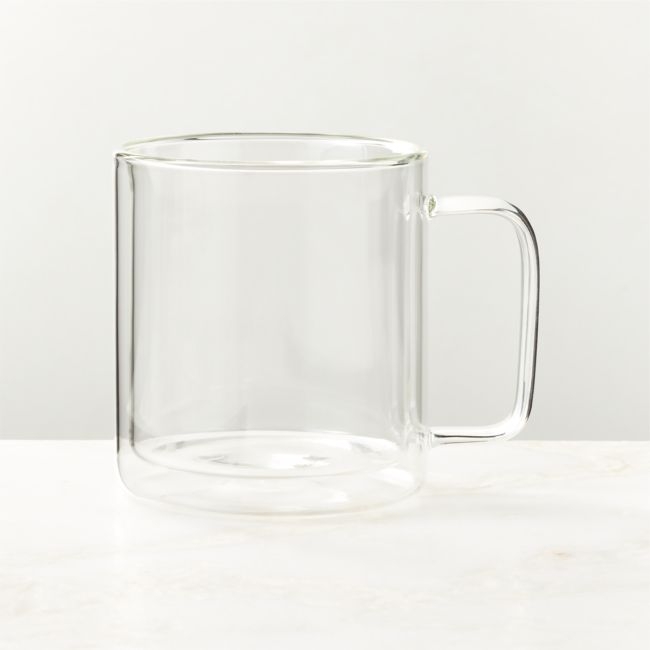 Cantina Clear Double Wall Glass Coffee Mug 15oz - Image 0