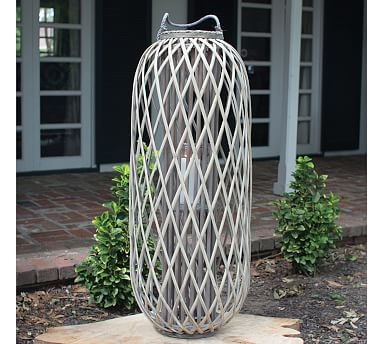 Tall Willow Lantern - Gray, Large, 39"H - Image 0