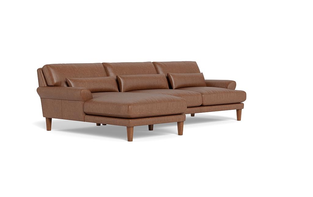 Maxwell Leather Sectional Sofa with Left Chaise by Apartment Therapy - Image 1