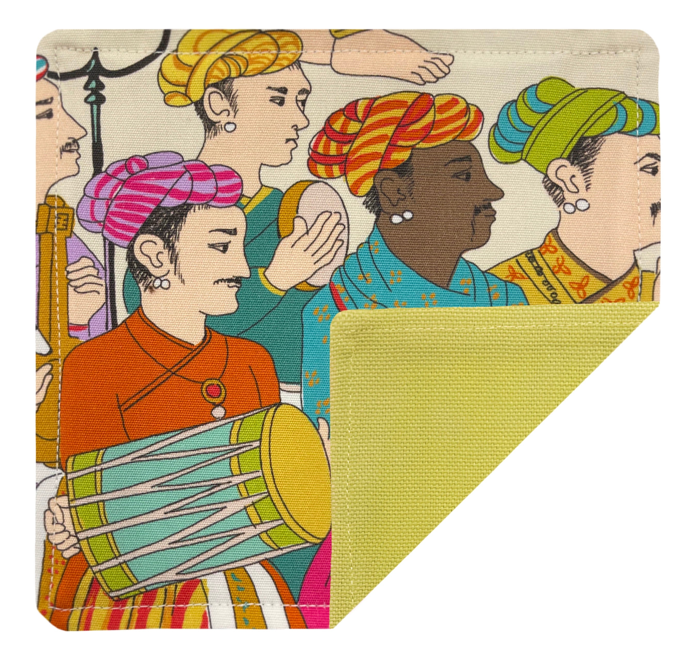 COCKTAIL NAPKINS :: DARA // TURQUOISE | MANUEL CANOVAS - Chartreuse - Image 3