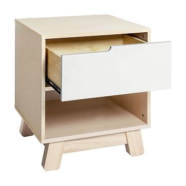Hudson Nightstand with USB Port, White/Washed Natural, WE Kids - Image 3