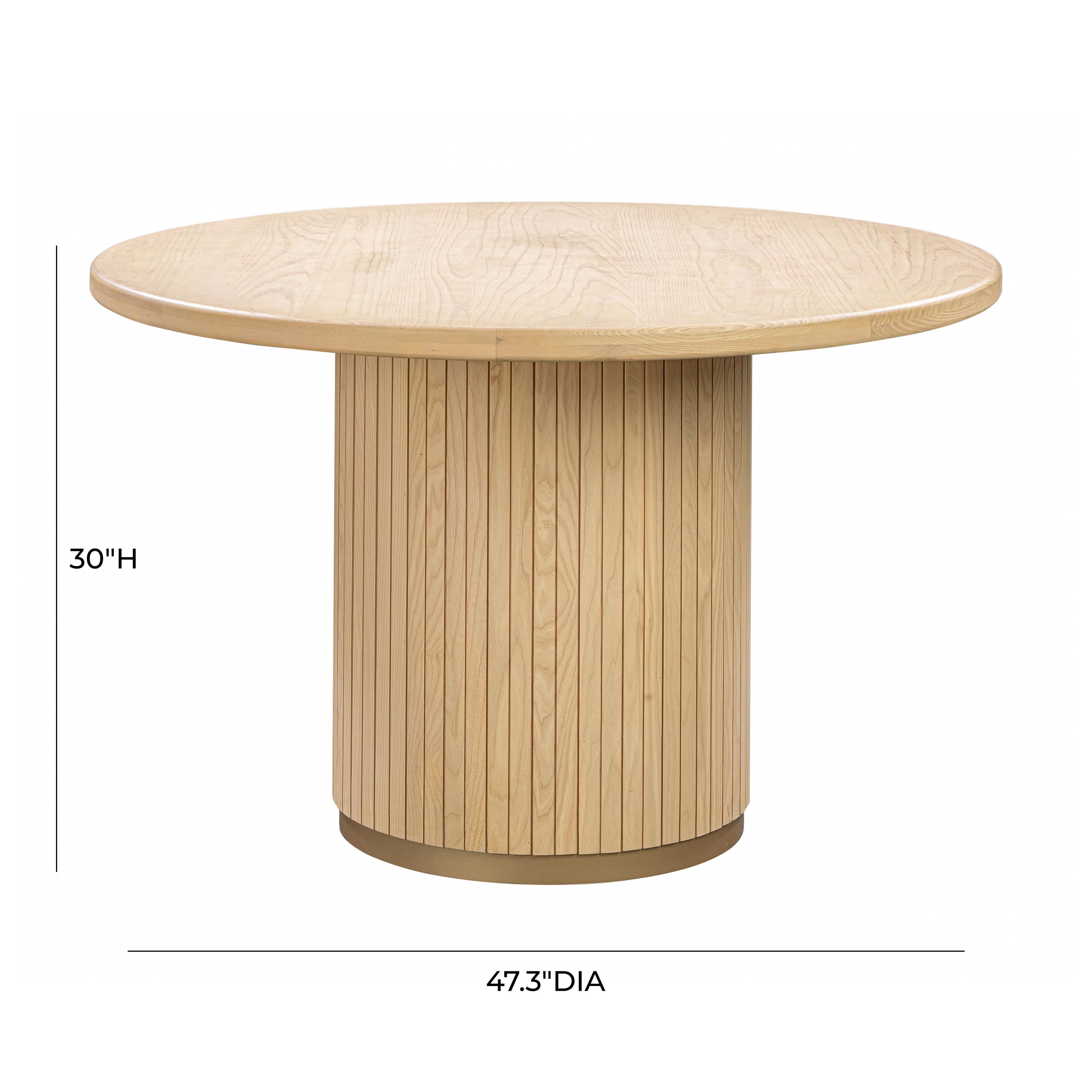 Chelsea Oak Wood Round Dining Table - Image 4