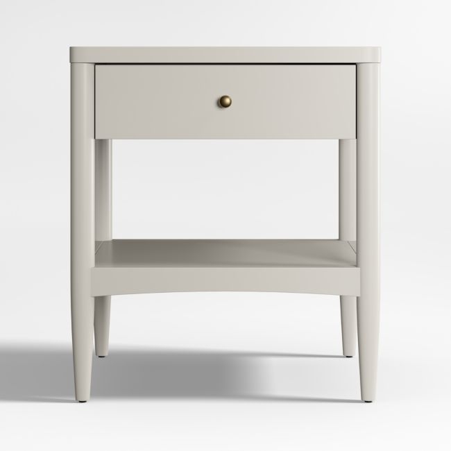 Hampshire Cozy Grey Wood Kids Nightstand with Drawer - Image 0
