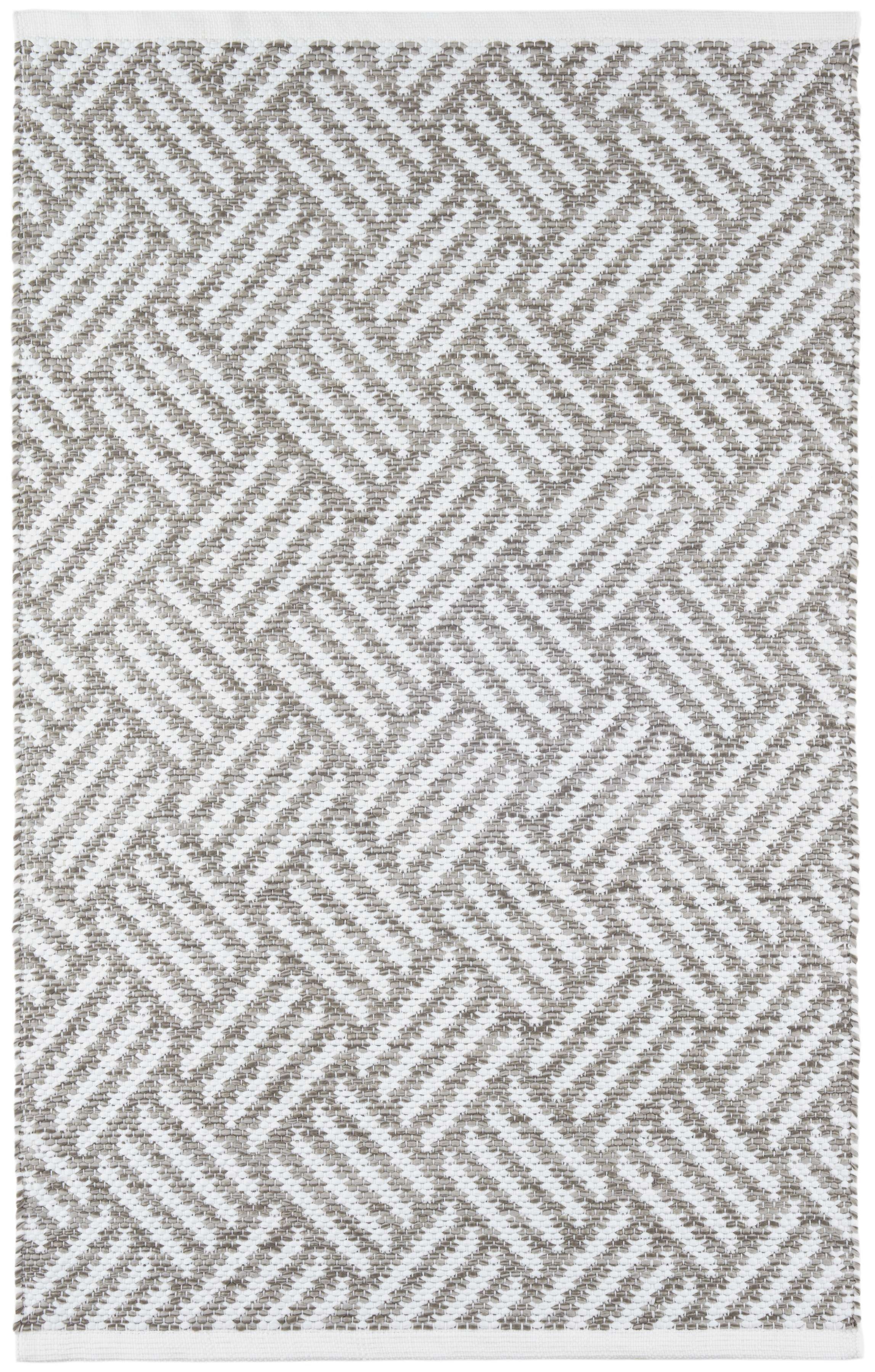 Crisscross Platinum Handwoven Indoor/Outdoor Rug - Image 0